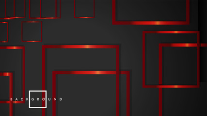 Vector Modern Abstract Squares Backgrounds . with a black and red metal color gradient. eps 10 template