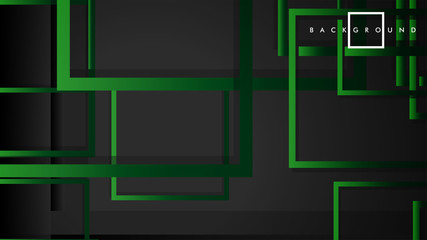Vector Modern Abstract Squares Backgrounds . with a black green gradient. eps 10 template