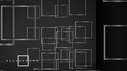 Vector Modern Abstract Squares Backgrounds . with a black and gray metal color gradient. eps 10 template