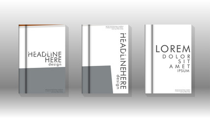 Cover book concept abstract geometric background with a combination of colors and shapes