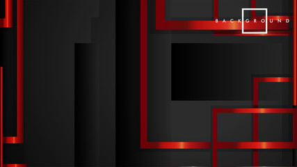 Vector Modern Abstract Squares Backgrounds . with a black and red metal color gradient. eps 10 template