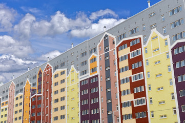 Modern panel apartment building