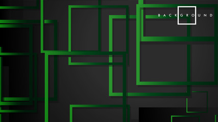 Vector Modern Abstract Squares Backgrounds . with a black green gradient. eps 10 template