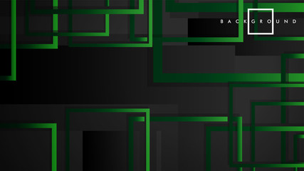 Vector Modern Abstract Squares Backgrounds . with a black green gradient. eps 10 template