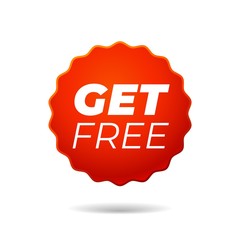 Red Vector Sticker, get free