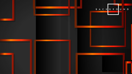 Vector Modern Abstract Squares Backgrounds . with a black orange gradient. eps 10 template