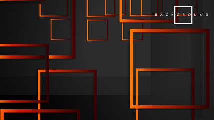 Vector Modern Abstract Squares Backgrounds . with a black red orange gradient. eps 10 template