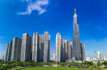 Obraz premium Panoramic skyscraper - Landmark81, Ho Chi Minh City, Vietnam