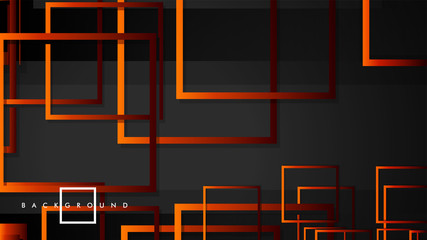 Vector Modern Abstract Squares Backgrounds . with a black red orange gradient. eps 10 template