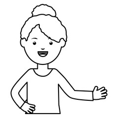 young female teacher education character