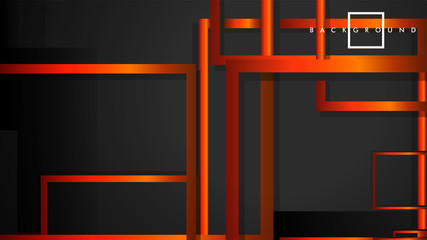 Vector Modern Abstract Squares Backgrounds . with a black orange gradient. eps 10 template