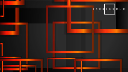 Vector Modern Abstract Squares Backgrounds . with a black orange gradient. eps 10 template