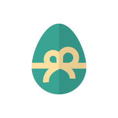 Easter egg flat vector icon