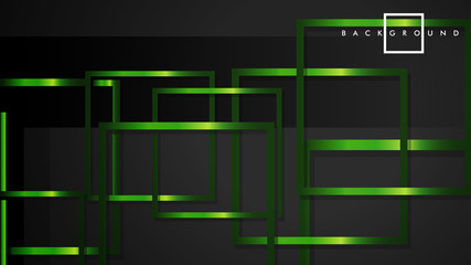 Vector Modern Abstract Squares Backgrounds . with a black and green metal color gradient. eps 10 template