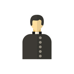 Holy father flat vector icon