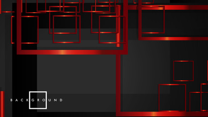 Vector Modern Abstract Squares Backgrounds . with a black and red metal color gradient. eps 10 template