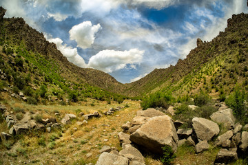 Fototapeta premium A stunning mountain landscape. Zangezur Mountains. Armenia