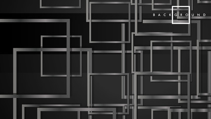 Vector Modern Abstract Squares Backgrounds . with a black and gray metal color gradient. eps 10 template