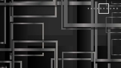 Vector Modern Abstract Squares Backgrounds . with a black and gray metal color gradient. eps 10 template