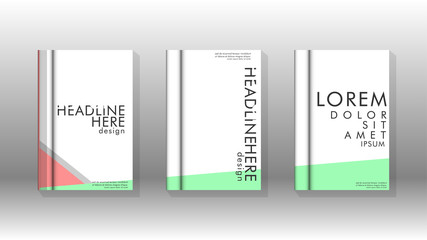 Cover book concept abstract geometric background with a combination of colors and shapes