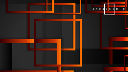 Vector Modern Abstract Squares Backgrounds . with a black red orange gradient. eps 10 template