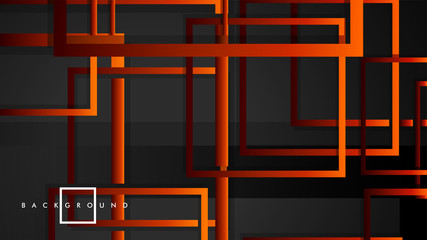 Vector Modern Abstract Squares Backgrounds . with a black red orange gradient. eps 10 template