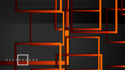 Vector Modern Abstract Squares Backgrounds . with a black red orange gradient. eps 10 template