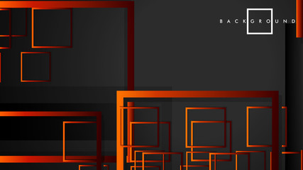 Vector Modern Abstract Squares Backgrounds . with a black red orange gradient. eps 10 template