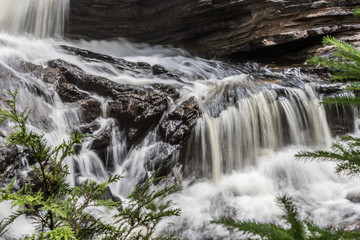 cascade of water over rocks