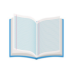 book of school open with white background