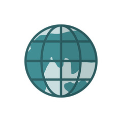 earth flat vector icon