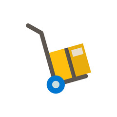 trolley flat vector icon