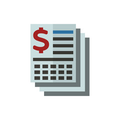 financial report flat vector icon