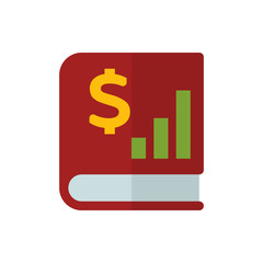 financial report flat vector icon