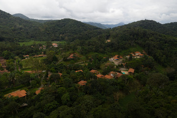 Fototapeta na wymiar Beautiful view of Guaramiranga Valley in Brazil 