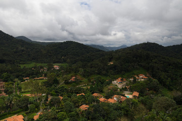 Fototapeta na wymiar Beautiful view of Guaramiranga Valley in Brazil 