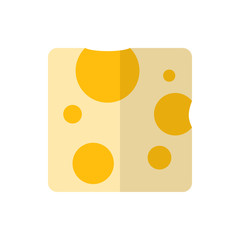 piece of cheese flat vector icon