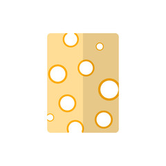 piece of cheese flat vector icon