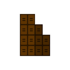 chocolate bar flat vector icon