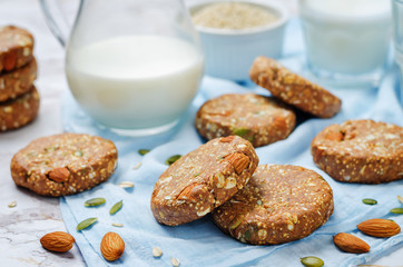 Quinoa dates oats pumpkin seeds; almond Breakfast cookies
