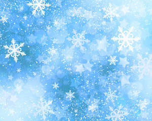 Beautiful background with winter decorative snowflakes 