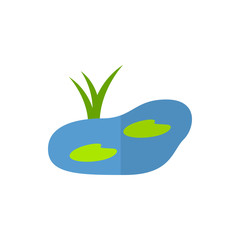 pond flat vector icon