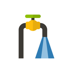 water supply flat vector icon