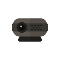 security camera flat vector icon