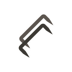 construction staples flat vector icon