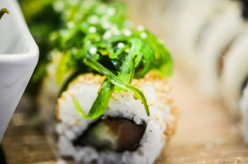 fresh sushi delights within the spanish food market
