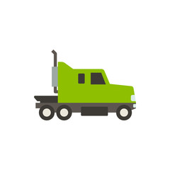 truck cab flat vector icon