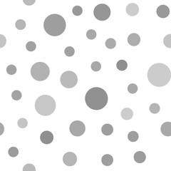 Circle seamless pattern. Texture of randomly distributed circles.