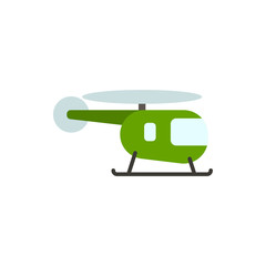 helicopter flat vector icon