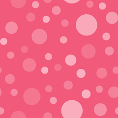Circle seamless pattern. Texture of randomly distributed circles.
